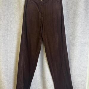 Poetry Brown corduroy straight leg pants hemp, organic cotton and